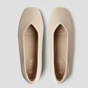 Vivaia  NWT Square Toe Flats - 8W Almond Color (great for bunions)